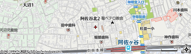 東京都杉並区阿佐谷北2丁目19周辺の地図