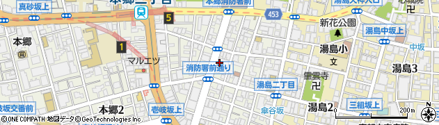 東京都文京区本郷3丁目周辺の地図