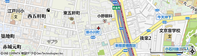 東京都新宿区新小川町周辺の地図