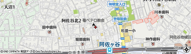 日本聖公会東京教区　阿佐ヶ谷聖ペテロ教会周辺の地図
