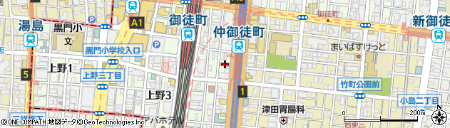 東京都台東区上野5丁目23-12周辺の地図