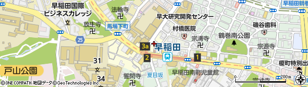 アンモナイトコーヒーマーケット早稲田店周辺の地図