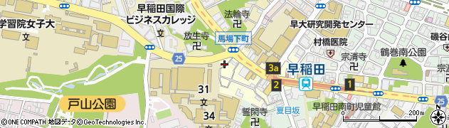 東京都新宿区馬場下町18周辺の地図