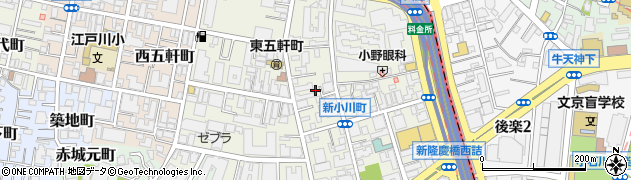 東京都新宿区新小川町8周辺の地図