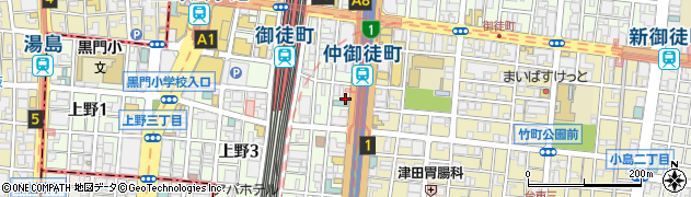 東京都台東区上野5丁目23-11周辺の地図