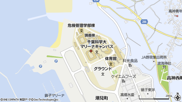 〒288-0025 千葉県銚子市潮見町の地図