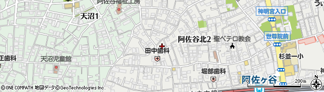 東京都杉並区阿佐谷北2丁目24周辺の地図