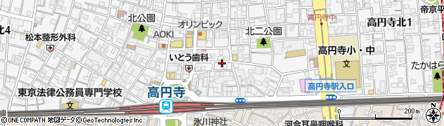 ブルーバード・ヘアーサロン　高円寺店周辺の地図