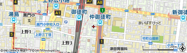東京都台東区上野5丁目23-8周辺の地図