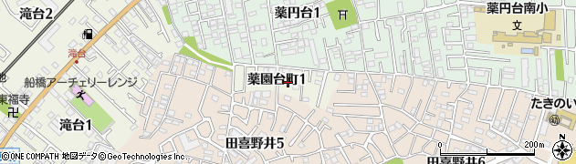 千葉県船橋市薬園台町周辺の地図