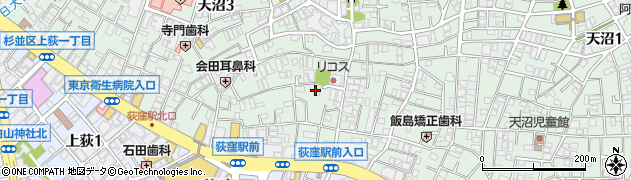 荻窪北第三自転車駐車場周辺の地図