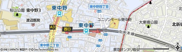 ホロトン 東中野駅前店周辺の地図