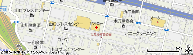 ヤオコー市川田尻店周辺の地図