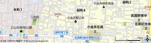 小金井聖公会周辺の地図