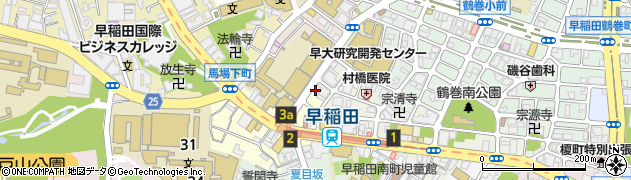 Ｃ．Ｐ．Ａ　早稲田校周辺の地図
