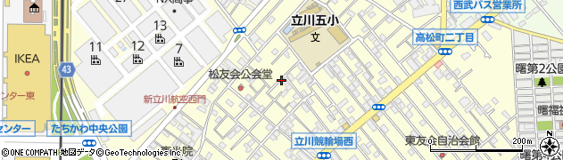 東京都立川市高松町周辺の地図