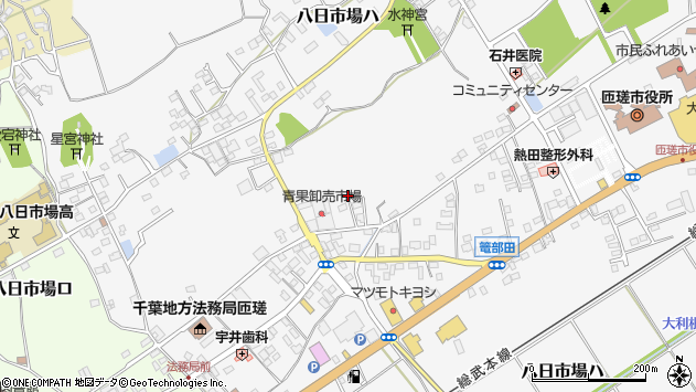 〒289-2141 千葉県匝瑳市八日市場ハの地図