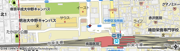 中野区役所周辺の地図