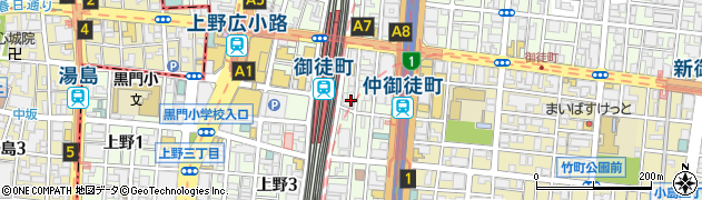 東京都台東区上野5丁目26-17周辺の地図