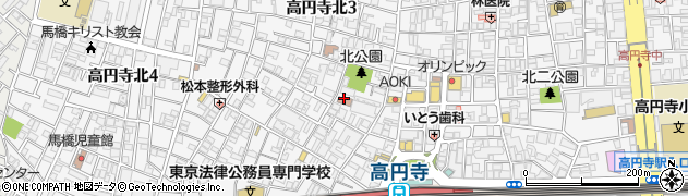 杉並区立　ゆうゆう高円寺北館周辺の地図