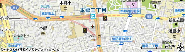 日本調剤　本郷三丁目薬局周辺の地図