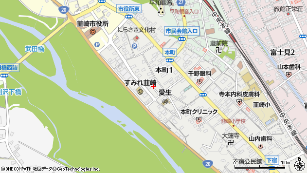 〒407-0024 山梨県韮崎市本町の地図