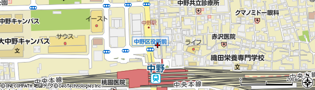 ユニクロ中野サンモール店周辺の地図