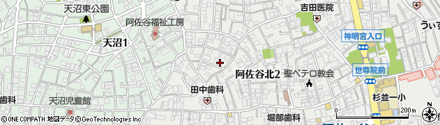 東京都杉並区阿佐谷北2丁目28-2周辺の地図