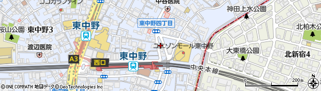 西武信用金庫北新宿支店周辺の地図