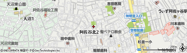 東京都杉並区阿佐谷北2丁目32-2周辺の地図