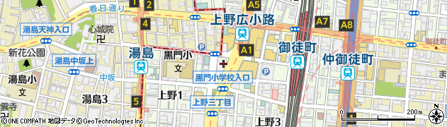 すみしん不動産株式会社　上野センター周辺の地図