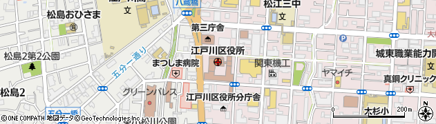 東京都江戸川区周辺の地図