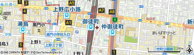 東京都台東区上野5丁目26-5周辺の地図
