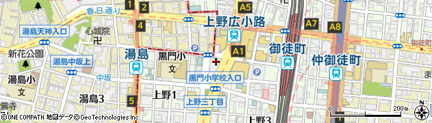 三井住友信託銀行上野支店・上野中央支店周辺の地図