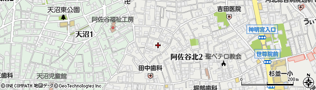 東京都杉並区阿佐谷北2丁目28周辺の地図