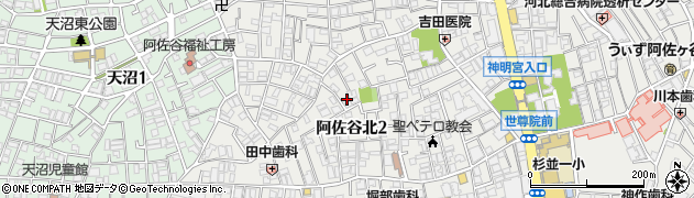 東京都杉並区阿佐谷北2丁目32-6周辺の地図