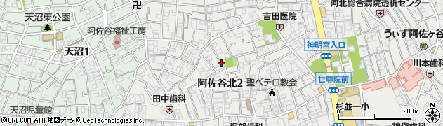 東京都杉並区阿佐谷北2丁目32-12周辺の地図