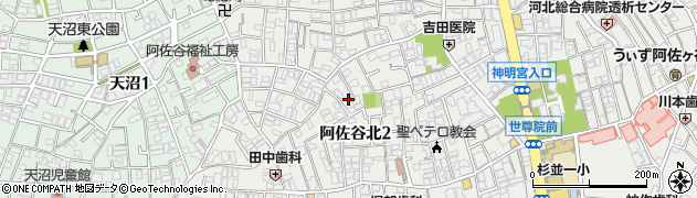 東京都杉並区阿佐谷北2丁目32-7周辺の地図