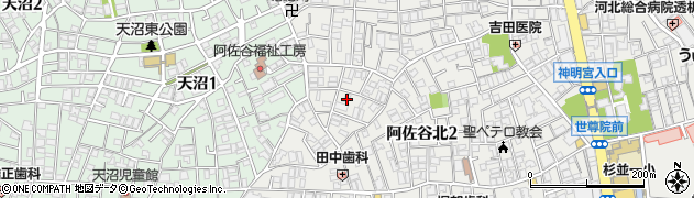 東京都杉並区阿佐谷北2丁目28-8周辺の地図