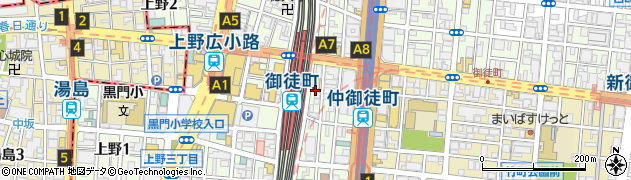 東京都台東区上野5丁目26周辺の地図