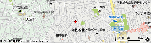 東京都杉並区阿佐谷北2丁目32-8周辺の地図