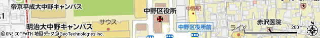東京都中野区周辺の地図