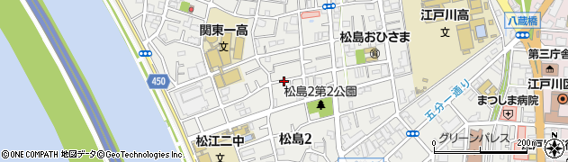 東京都江戸川区松島2丁目周辺の地図
