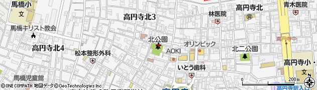 高円寺北公衆トイレ周辺の地図