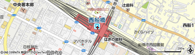 西船橋駅周辺の地図