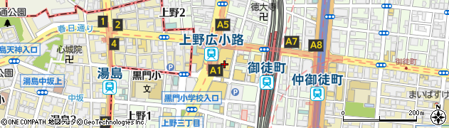 アルサスローレン　上野松坂屋店周辺の地図
