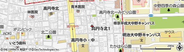 グロスピエール高円寺周辺の地図