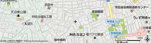 東京都杉並区阿佐谷北2丁目32-14周辺の地図