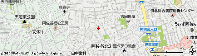 東京都杉並区阿佐谷北2丁目32-13周辺の地図