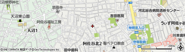 東京都杉並区阿佐谷北2丁目32-16周辺の地図